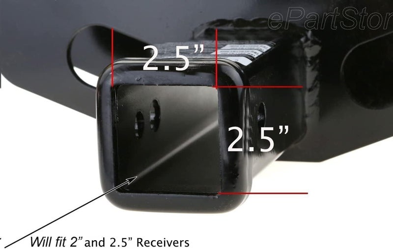 eVerHITCH Blank Metal Hitch Cover (Fits 2.5" Receiver, Black 3"x4") - Image 3